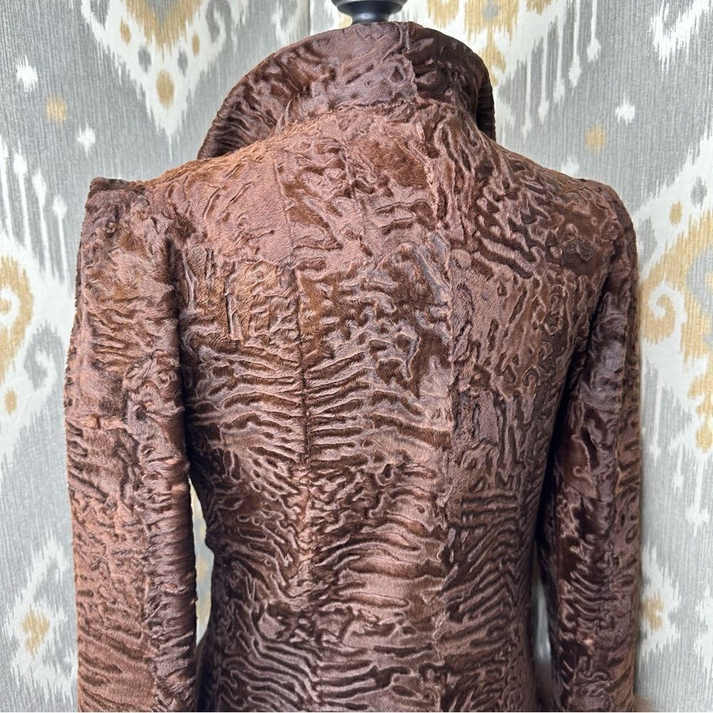 Vintage Tigre Royal of Geneva Brown Swahari Broadtail Lamb & Sable Coat - Picture 16 of 16